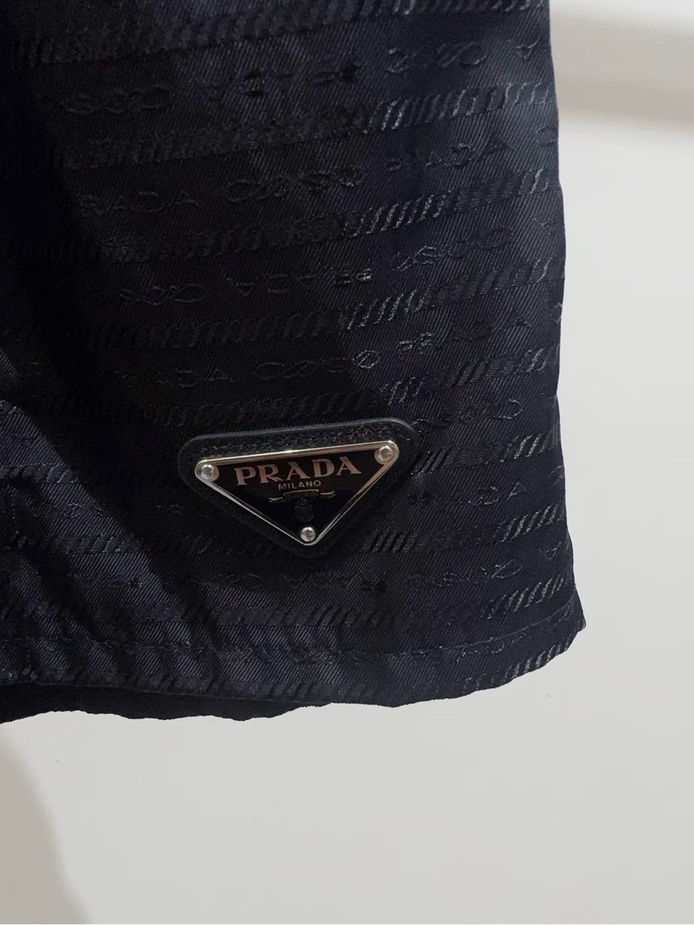 Prada Black Triangular Logo Patch Shorts - Picture 3 of 6